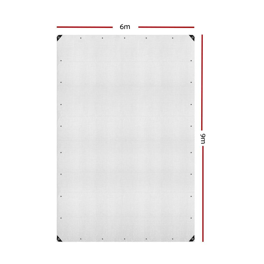 6Mx9M Tarp Heavy Duty Cover 135Gsm Clear
