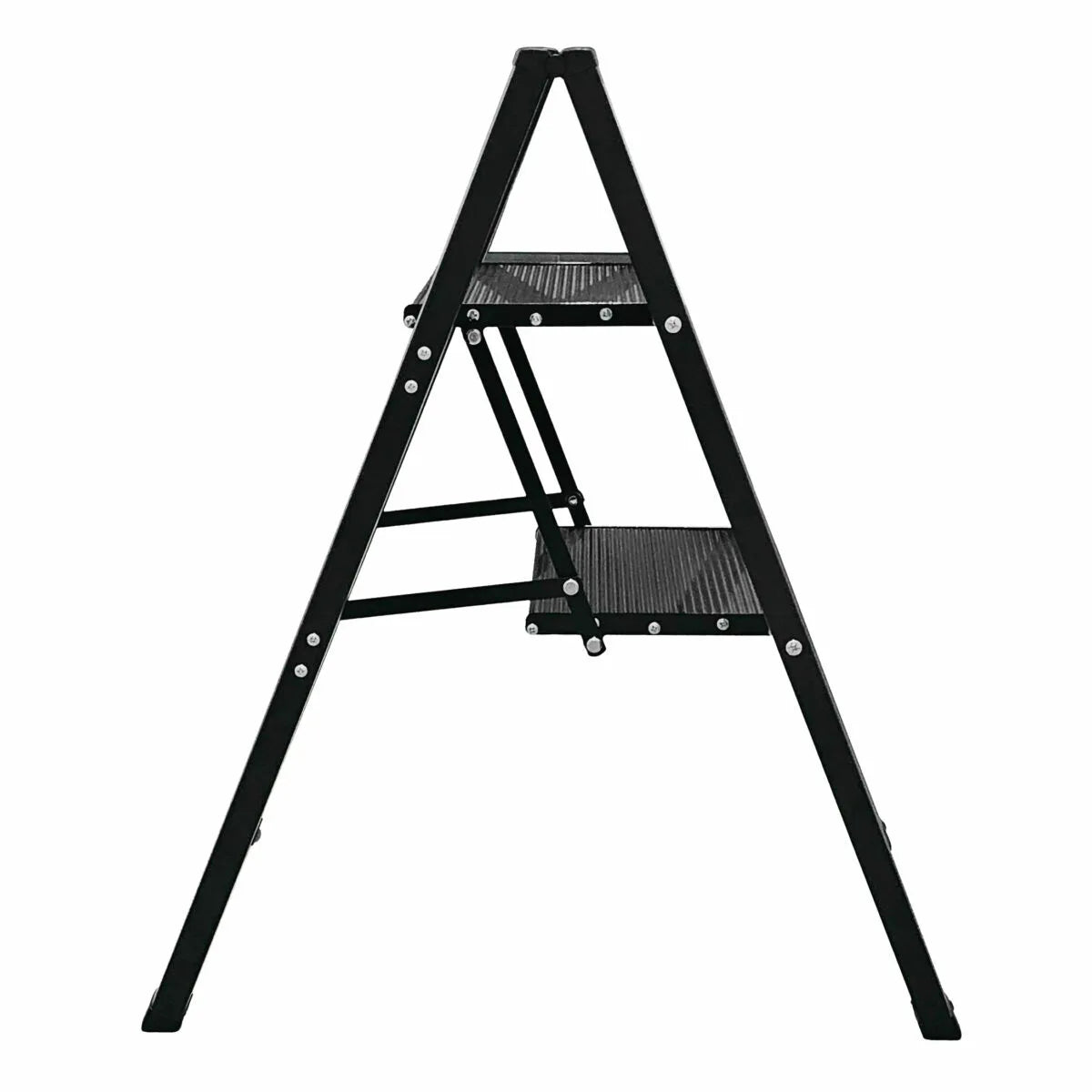 Caravan Step Ladder Folding 2 Step Black