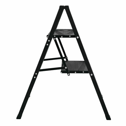 Caravan Step Ladder Folding 2 Step Black