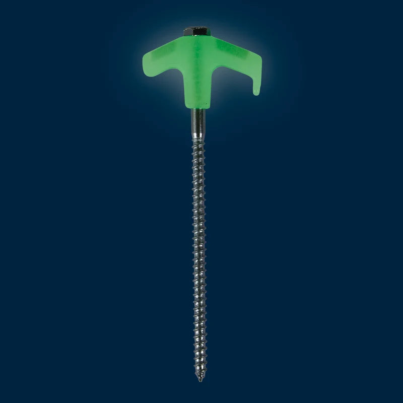 Oztrail 25 Piece Screw-In Tent Peg Set Glow in the dark