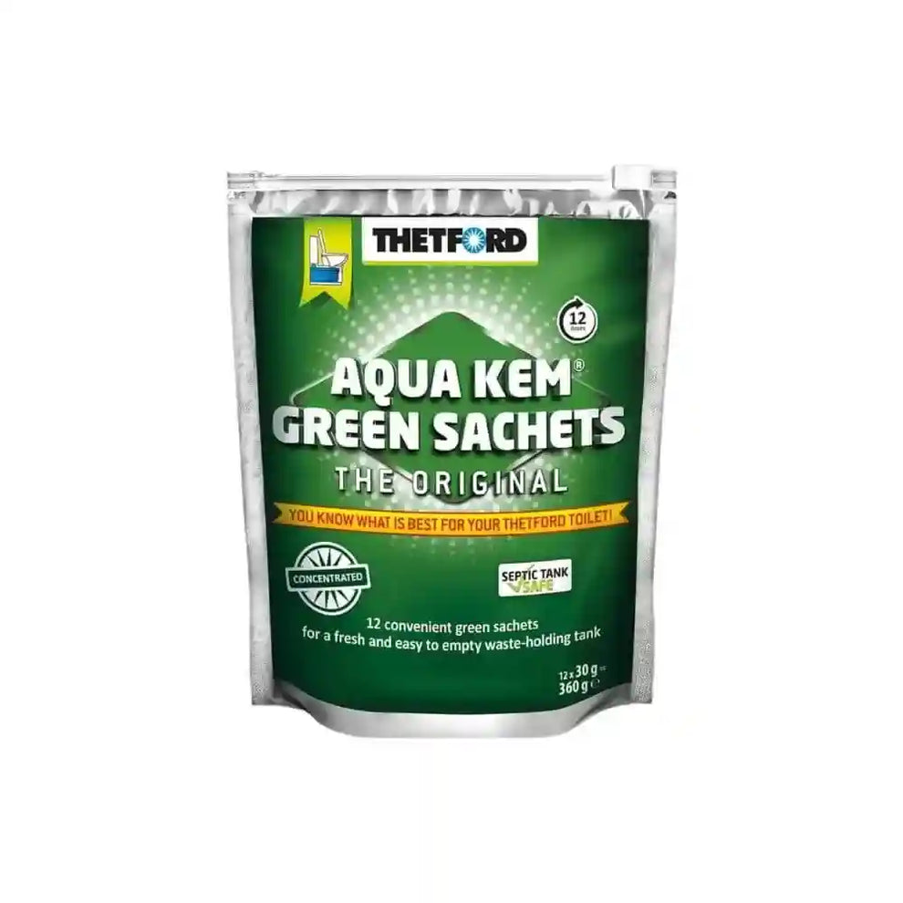 30530ZK Thetford Aqua Kem Green Sachets – 12Pk