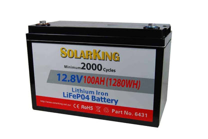 100amp Solarking Lithium Battery 12.8 volt with Bms Direct Replacement for Agm