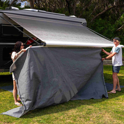 Cgear Grey Awning Privacy Screens 1.8M or 6Ft High Suits Fiamma Thule 8ft 4.5mm