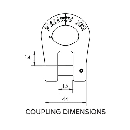 Mawby Hook Safety Chain Coupling  - 1 Set