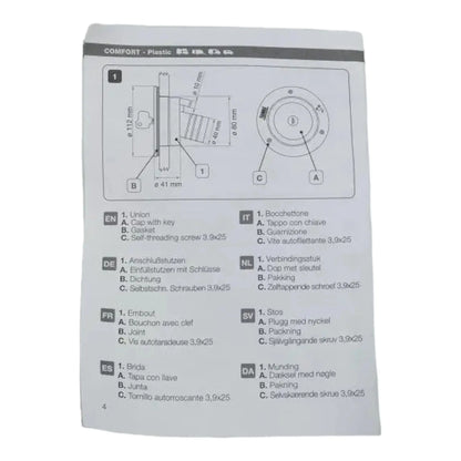 Fiamma Water Filler White