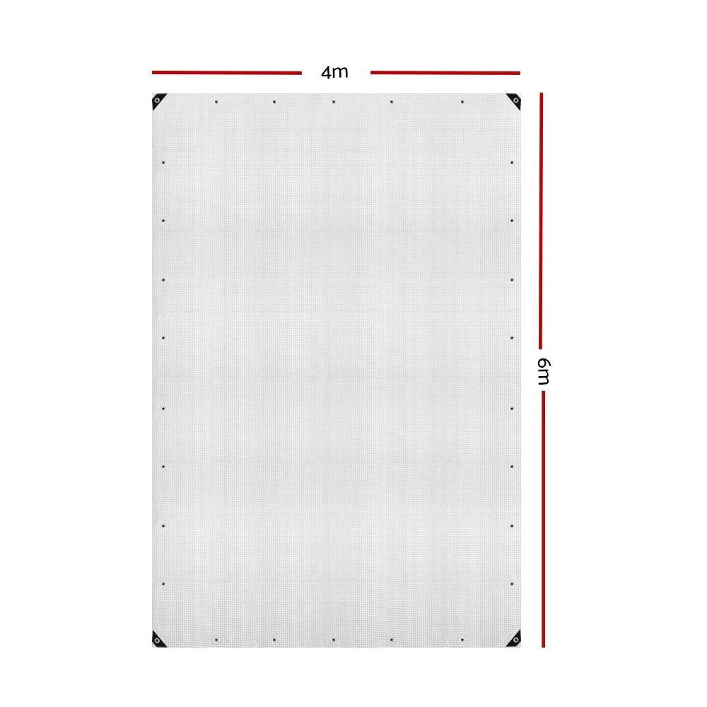 4Mx6M Tarp Heavy Duty Cover 135Gsm Clear