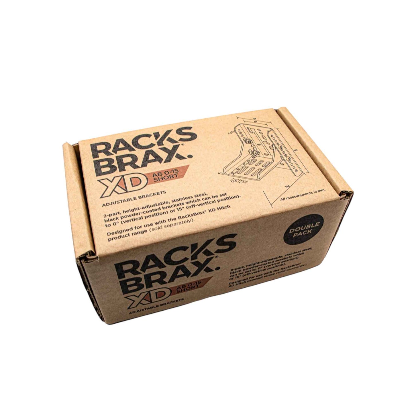 RacksBrax XD Adjustable Brackets - Short Double