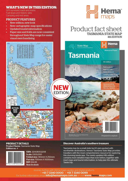 Hema Tasmania State Map