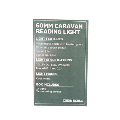Supex 60mm LED Caravan Reading Light
