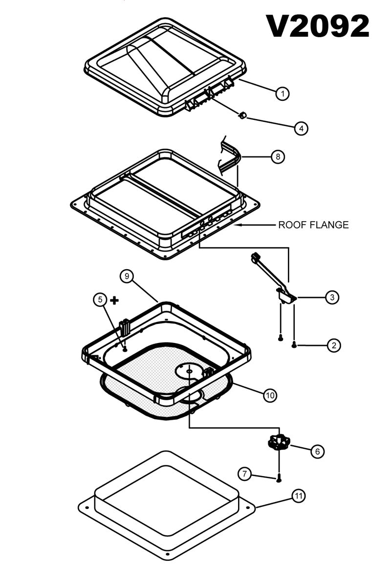 Ventline Replacement Fly Screen for Roof Vent Old Part# (650-00456)