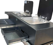 On The Go RV Slide Out Kitchen with Gas Cooktop 570mm X 1200mm