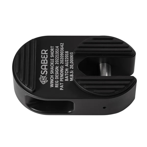 Saber 7075 Alloy Winch Shackle Short - Cerakote Black