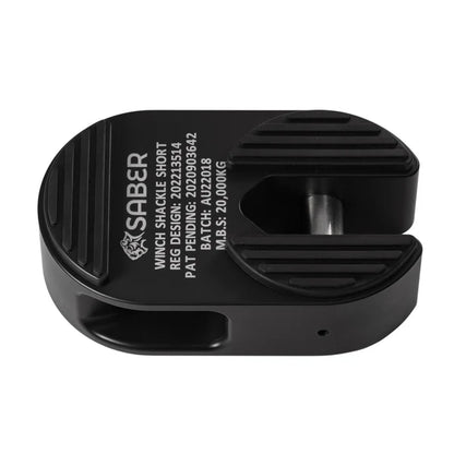 Saber 7075 Alloy Winch Shackle Short - Cerakote Black