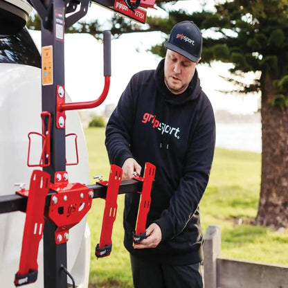 Gripsport Versa 1.4 Standard Hitch 4 Bike Vertical Rack for vehicles with spare tyre