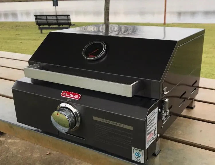Smiths BBQ 304 Stainless Steel with Flame Failure - Black