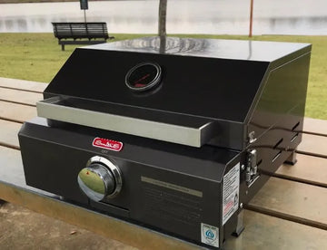 Smiths BBQ 304 Stainless Steel with Flame Failure - Black