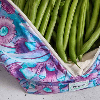 Produce Pod - Reusable Veggie Bag for Fridge - Gum Blossom