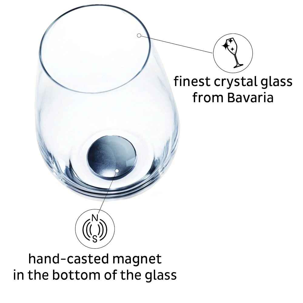 Crystal Magnetic LONGDRINK Glass by Silwy