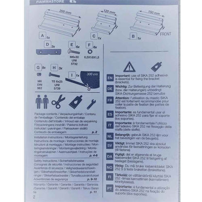 Fiamma F80 F65 Awning Fixing Kit for Ducato 2006