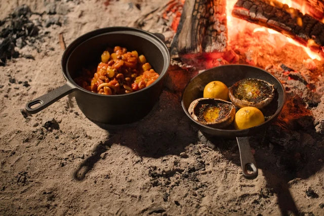 Campfire 2.3QT Cast Iron Saucepan with Skillet Lid