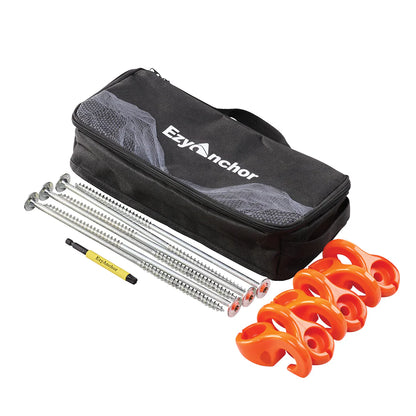 Ezy Anchor Coastal Pack with Coastal Screws for Caravan and Camping