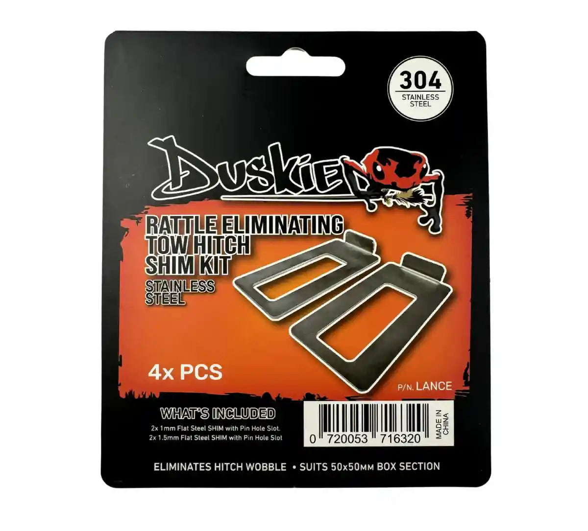 Duskie Anti Rattle Tow Hitch Shim Kit