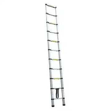 Silver 3.2m Portable Telescopic Ladder with Carry Bag