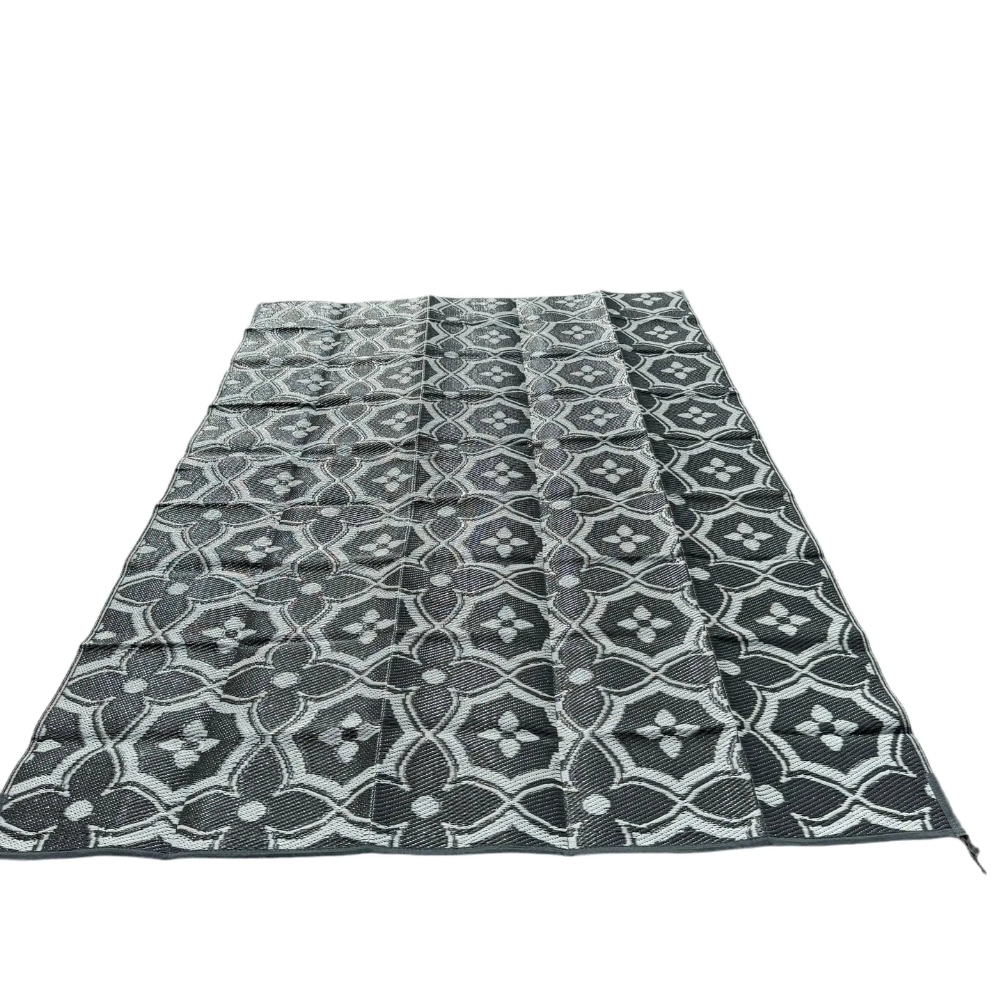 Caravan Camping Mat Classic Grey White 1.5m x 2.43m