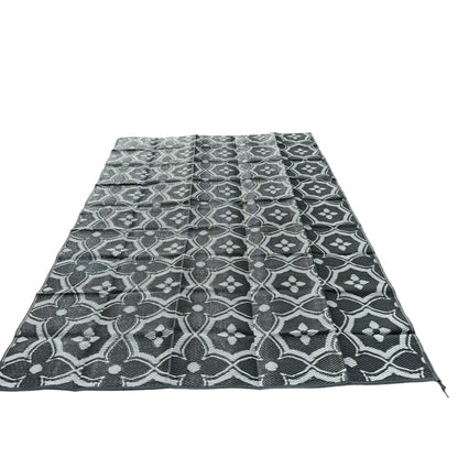 Caravan Camping Mat Classic Grey White 1.5m x 2.43m