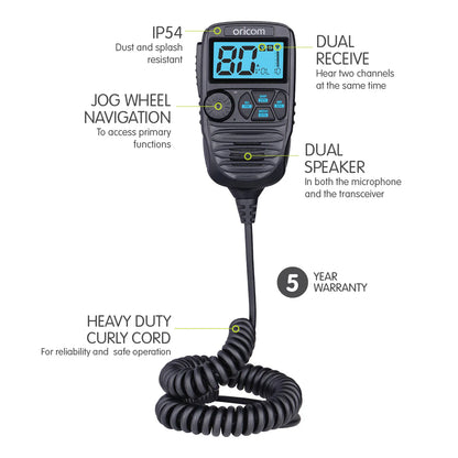 Oricom Dual Receive UHF CB Radio