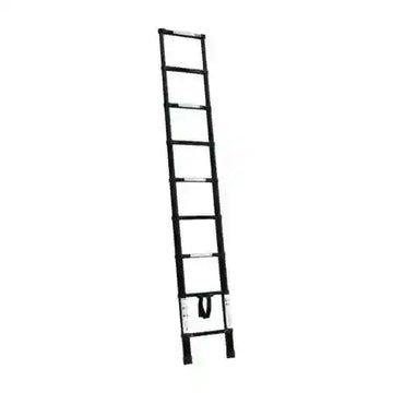 Black 2.6m Portable Telescopic Ladder with Carry Bag