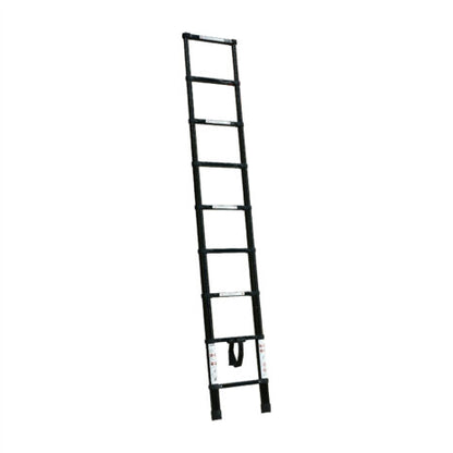 Black 2.6m Portable Telescopic Ladder with Carry Bag