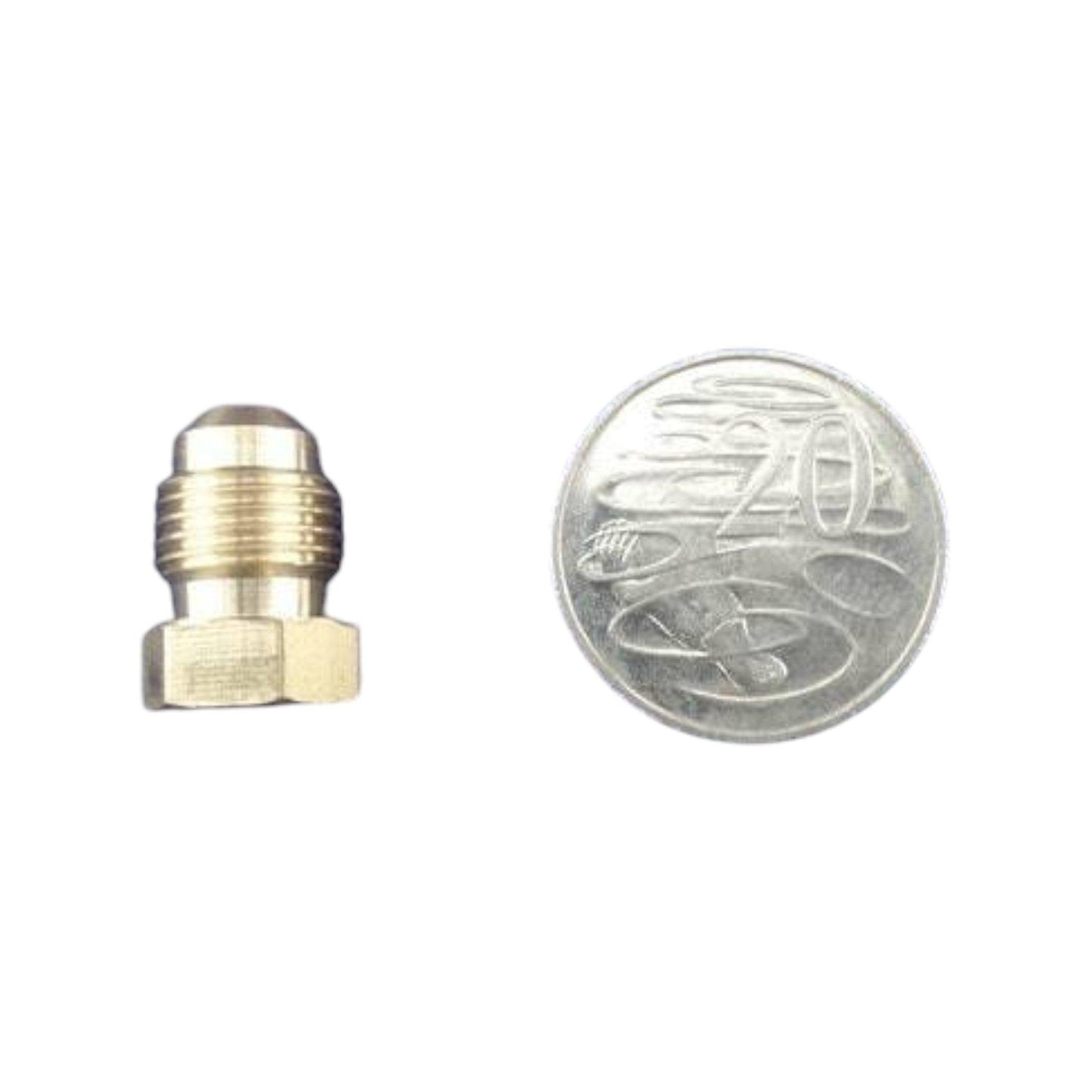 Brass Gas fitting 5-16 Flare Plug for 5-16 Flare - to Cap Gas Lines - Everything Caravans