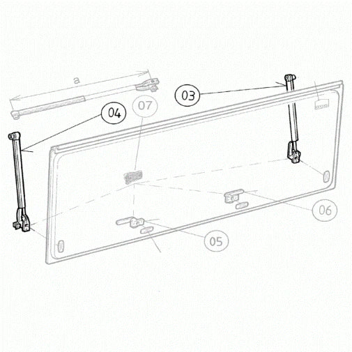 Dometic Sietz Window Stay (Pair) BG3637 300mm High Window Friction Type
