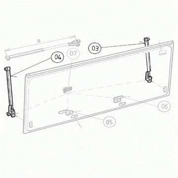 Dometic Sietz Window Stay (Pair) BG3637 300mm High Window Friction Type