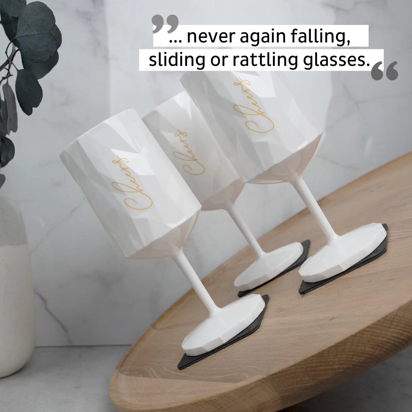 Magnetic Plastic Glass WINE "CHEERS" 0.3l by Silwy