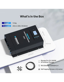 RENOGY 500-11086 PRO | 12V 2KW HF Inverter Charger RIV1220PCH-24S-G1-AU
