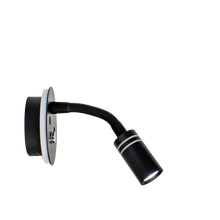 Supex 80mm Caravan Reading Light With USB-C Flexible Arm