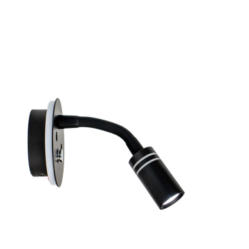 Supex 80mm Caravan Reading Light With USB-C Flexible Arm