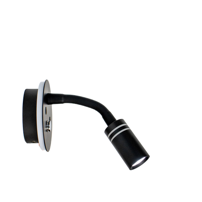 Supex 80mm Caravan Reading Light With USB-C Flexible Arm