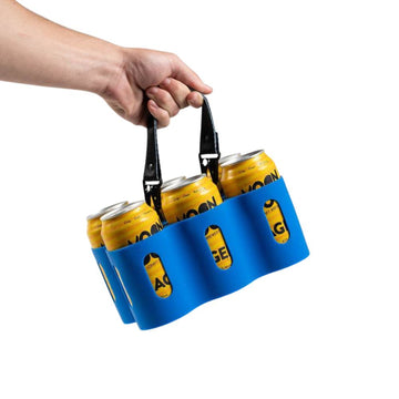 StubbySaver 6 Pack Holder Blue High-Grade Silicone Protection for Cans & Bottles
