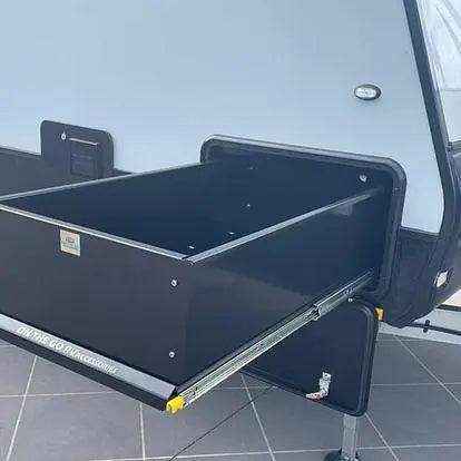475mm wide Tunnel Boot Draw Slide with High Sides x 1000mm Long - Everything Caravans