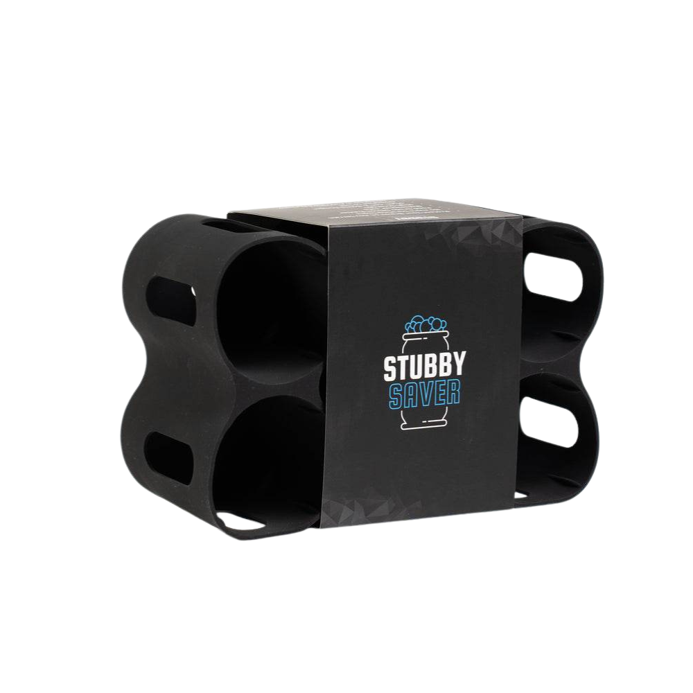 StubbySaver 6 Pack Holder Black High-Grade Silicone Protection for Cans Bottles