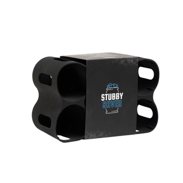 StubbySaver 6 Pack Holder Black High-Grade Silicone Protection for Cans Bottles