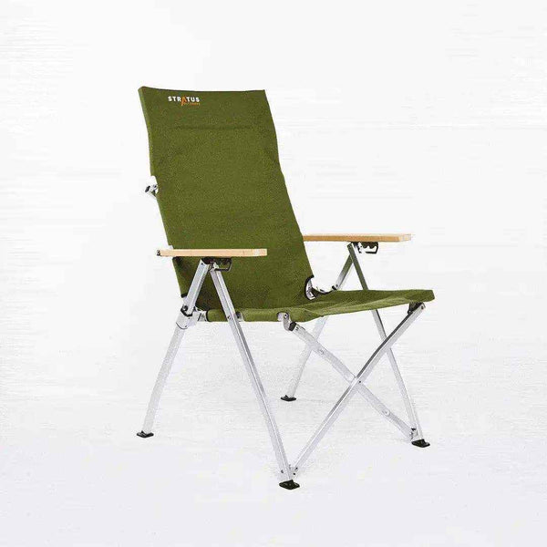 Stratus Outdoor ALL-DAY Reclining Camp Chair - Green - Everything Caravans