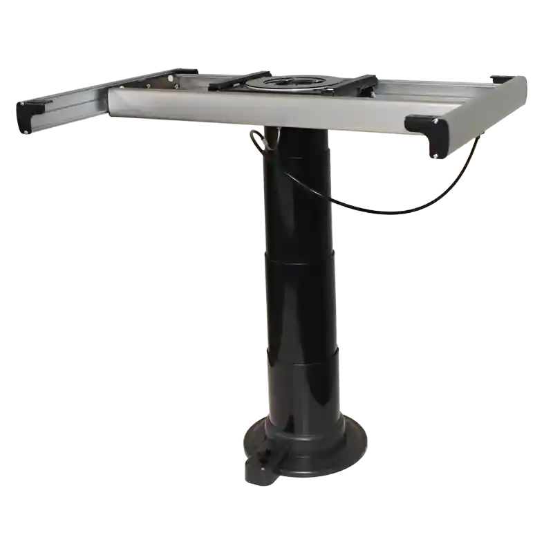 Nuova Mapa Black Adjustable Height Table Leg with turn table and slide
