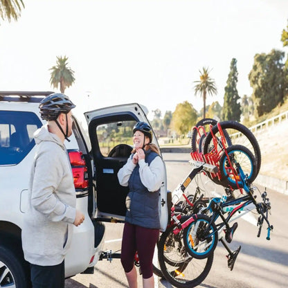 Gripsport Versa 1.4 Standard Hitch 4 Bike Vertical Rack for vehicles with spare tyre