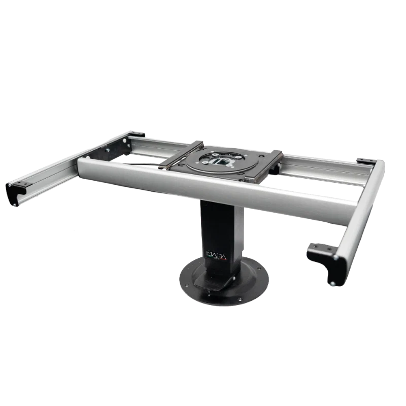 Nuova MAPA Black Adjustible Height SQUARE Table Leg with Turn Table and Slide