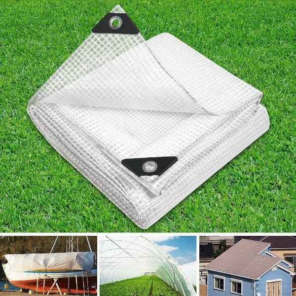6Mx9M Tarp Heavy Duty Cover 135Gsm Clear