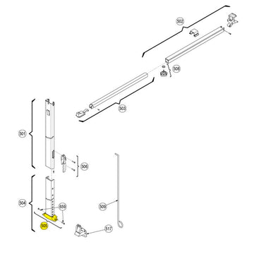 Dometic Roll Out Awning Foot Black for 8300 and 8500 Awnings